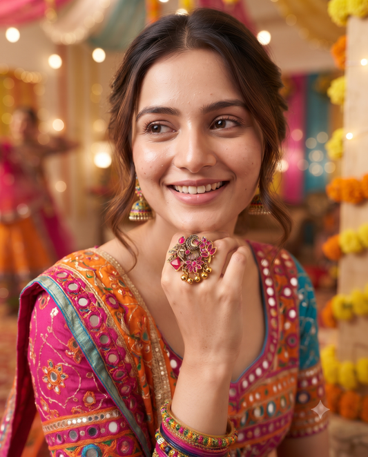 Navratri Raas Ring 101 -Red