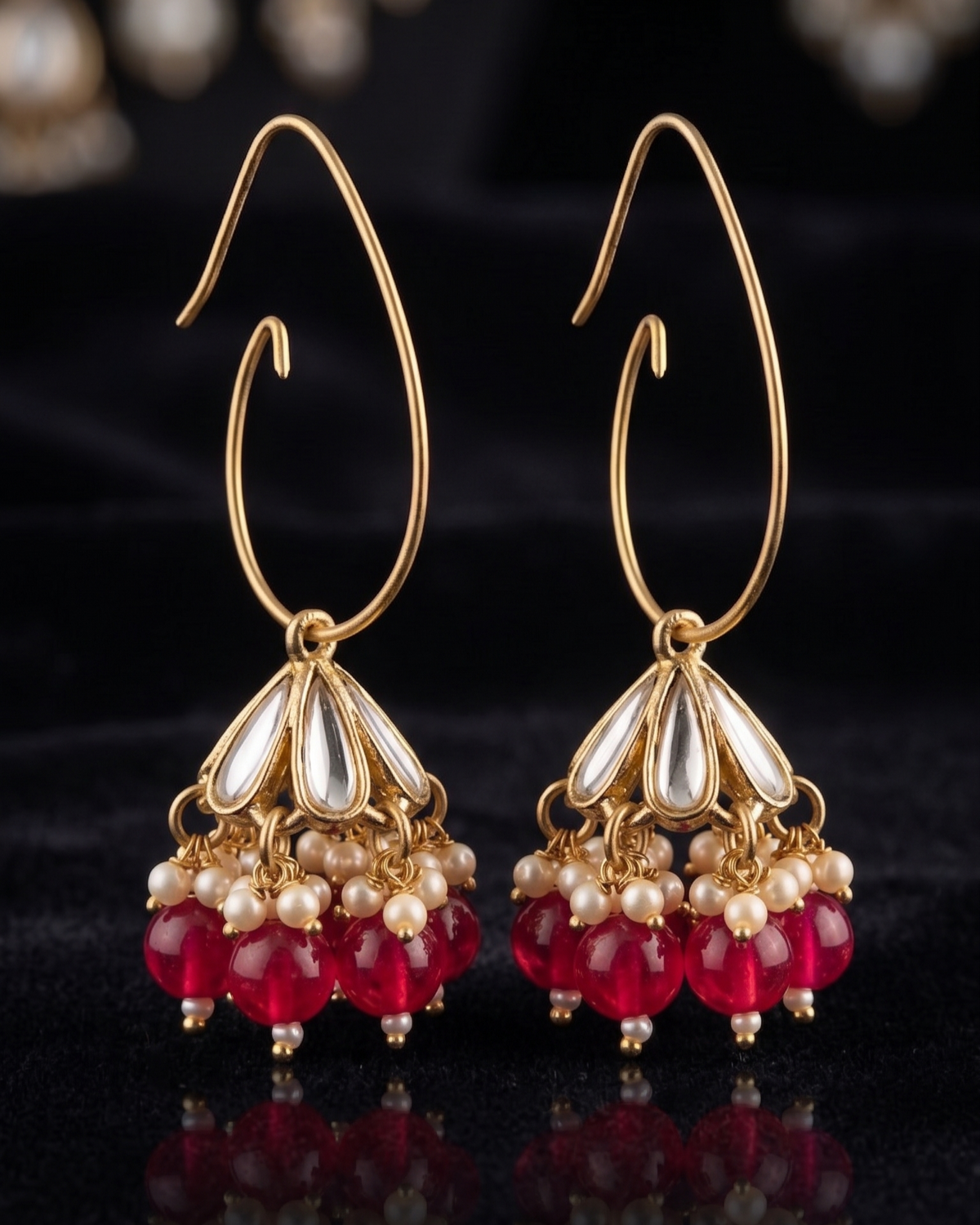 Phool Jhumki Red