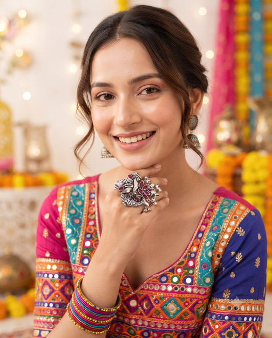 Navratri Raas Ring 108 -Red