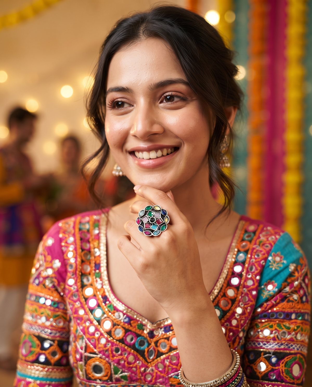 Navratri Raas Ring 106 -Multicolour