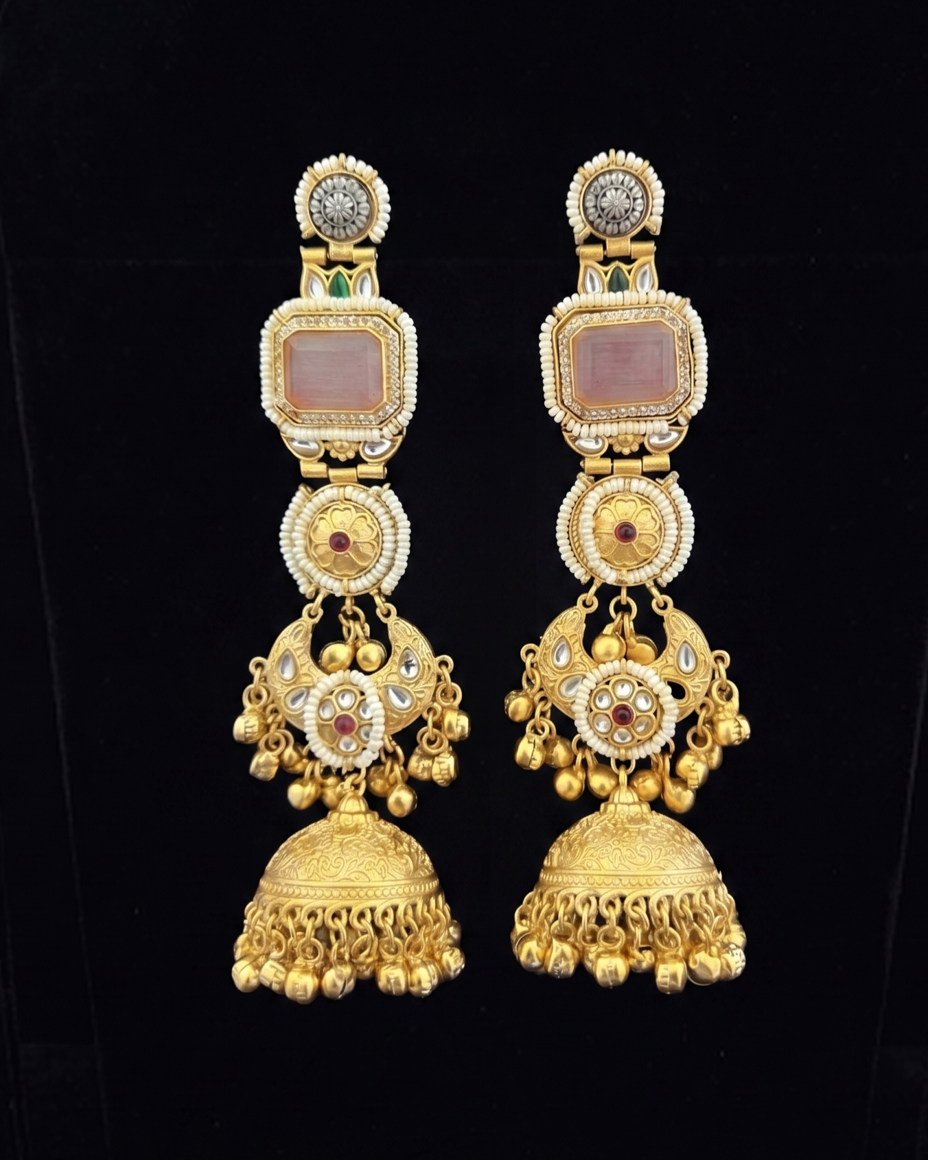 Rajtilak Jhumka - Pink