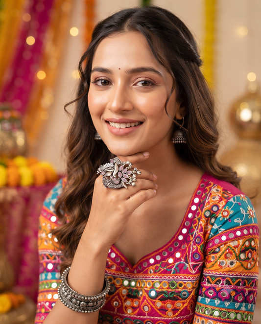 Navratri Raas Ring 108 -Pink
