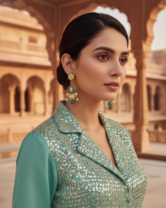 Taj ki Boondein - Mint Green