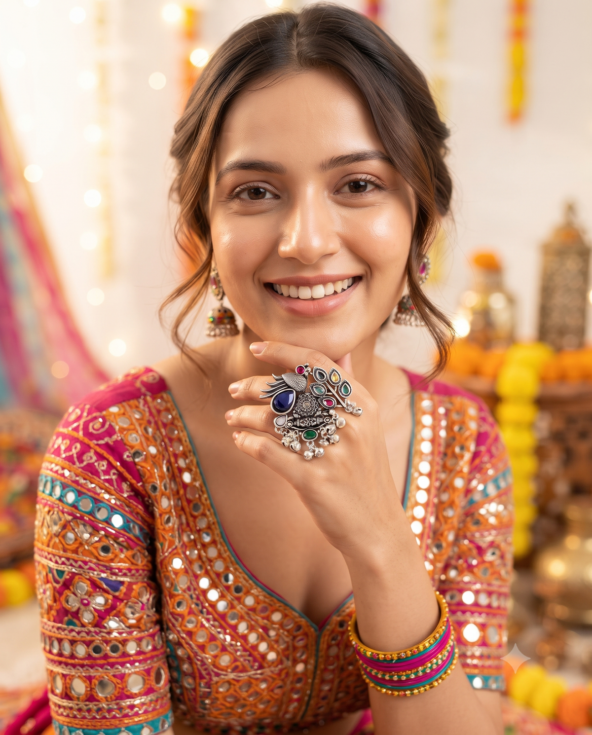 Navratri Raas Ring 105 -Multi Color