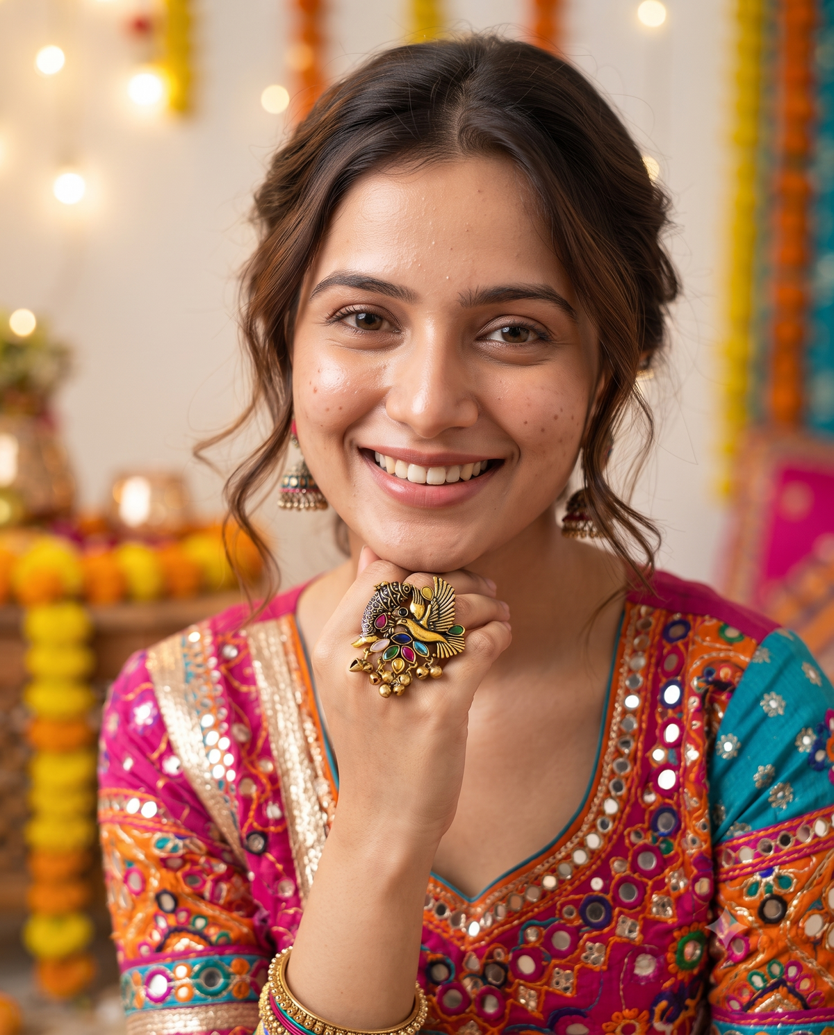 Navratri Raas Ring 102 -Multi Color