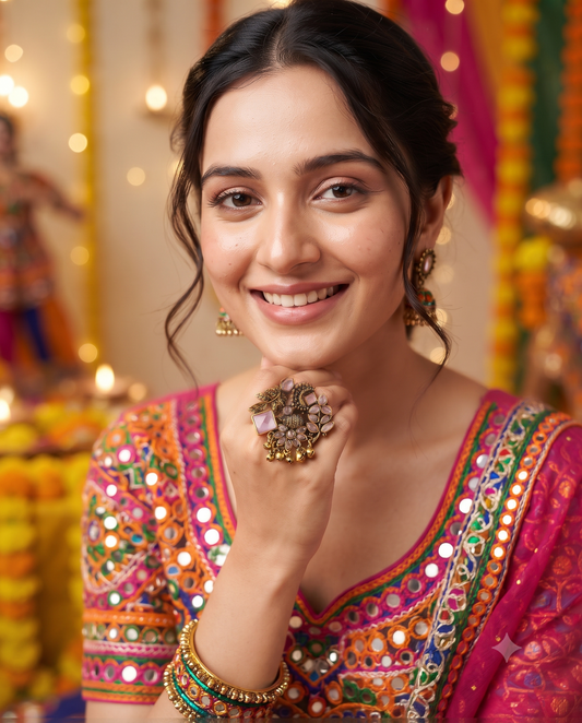 Navratri Raas Ring 101 -Pink