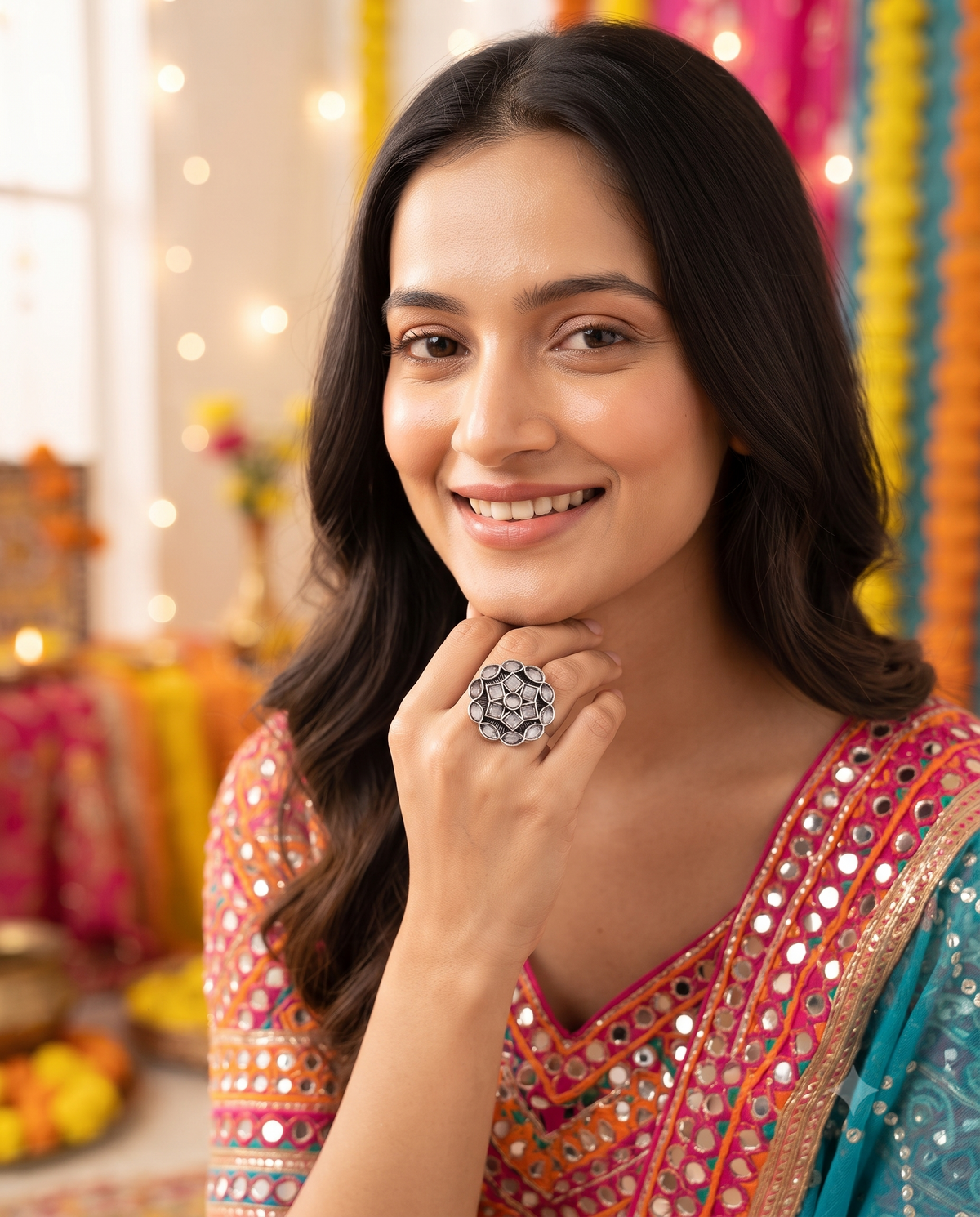 Navratri Raas Ring 106 -Grey
