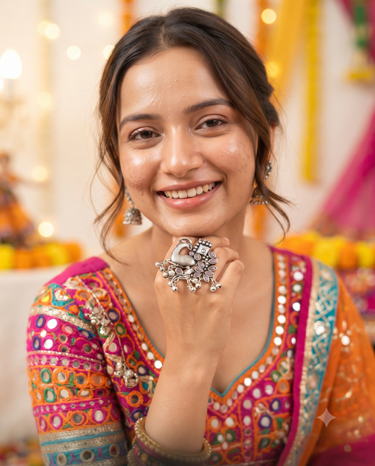Navratri Raas Ring 104 -Pink