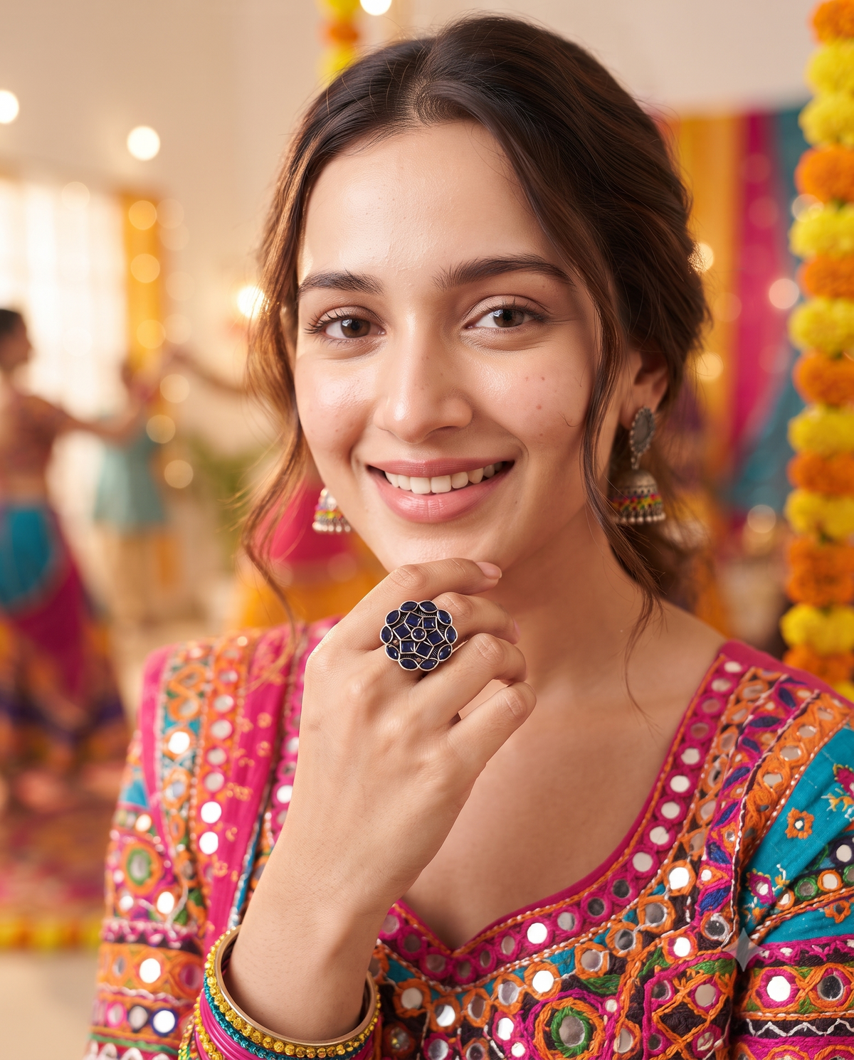Navratri Raas Ring 106 -Blue