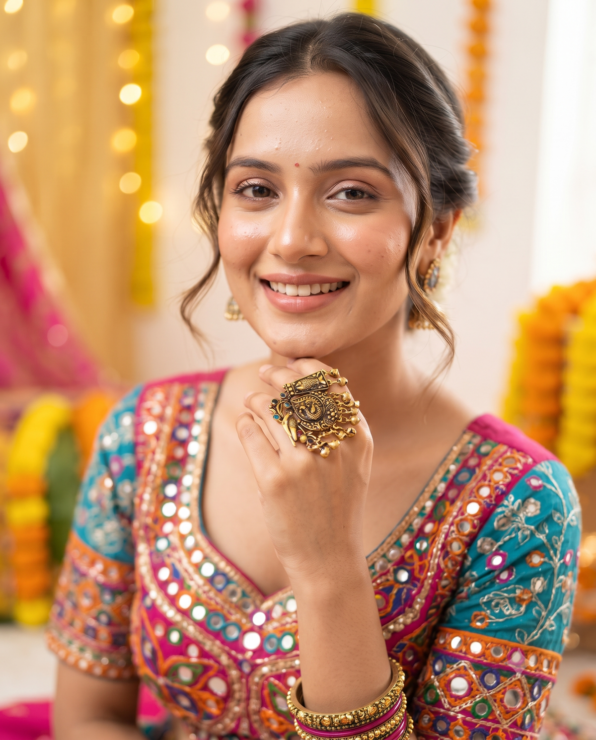 Navratri Raas Ring 103 -Multi Color