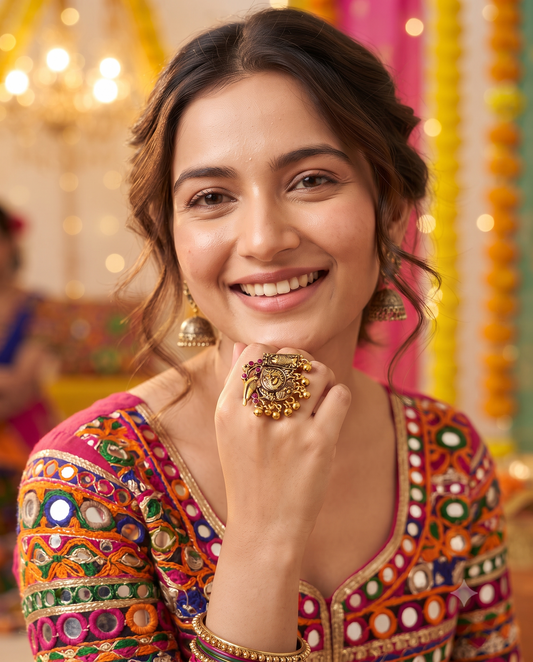 Navratri Raas Ring 103 -Red