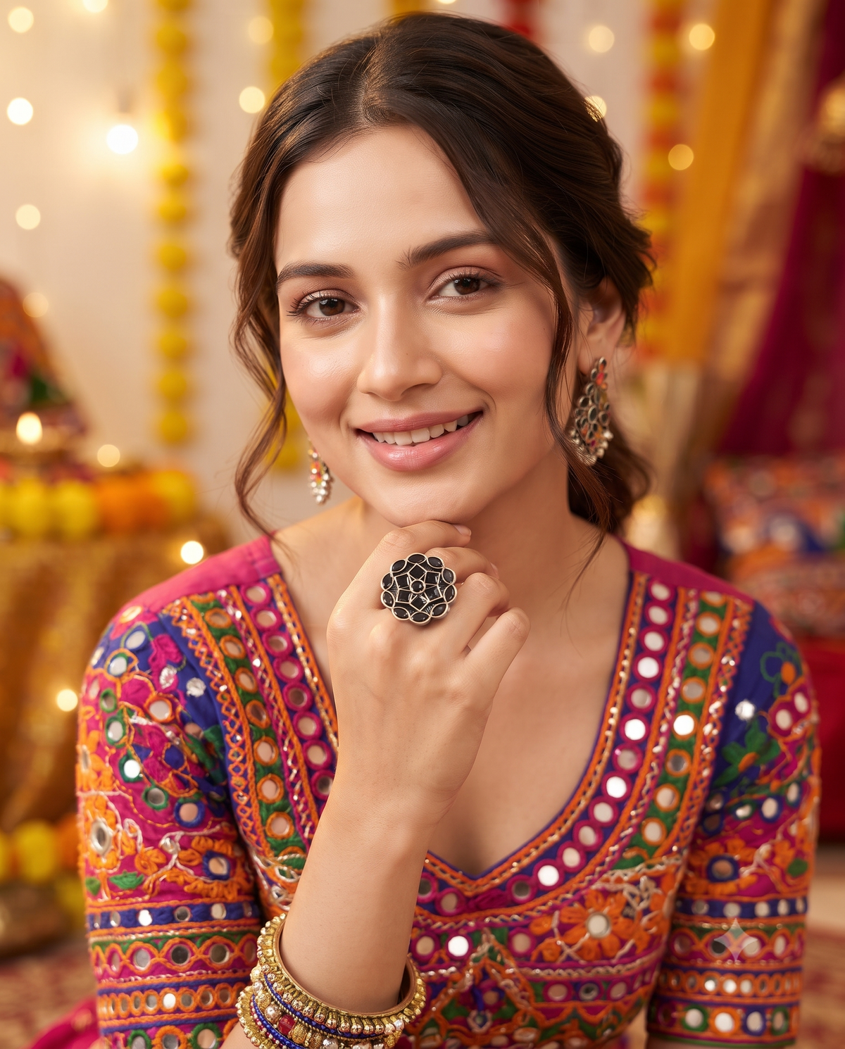 Navratri Raas Ring 106 -Black