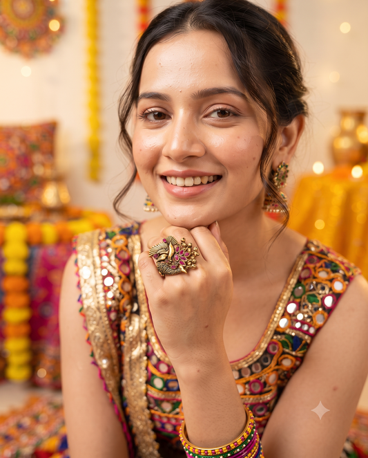 Navratri Raas Ring 102 -Red