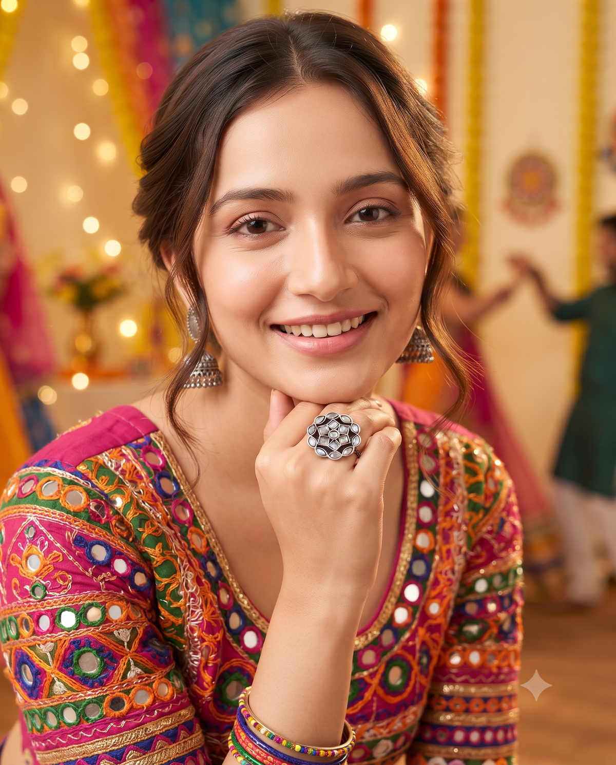 Navratri Raas Ring 106 -White