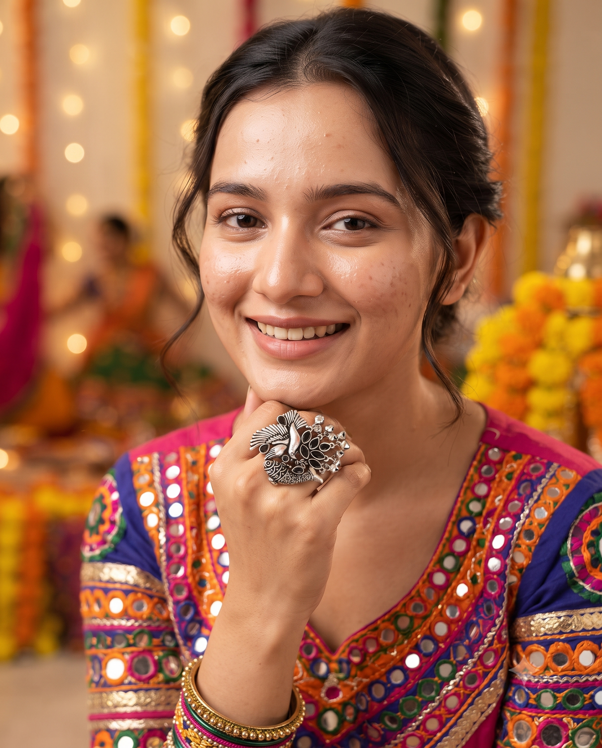 Navratri Raas Ring 108 -Black