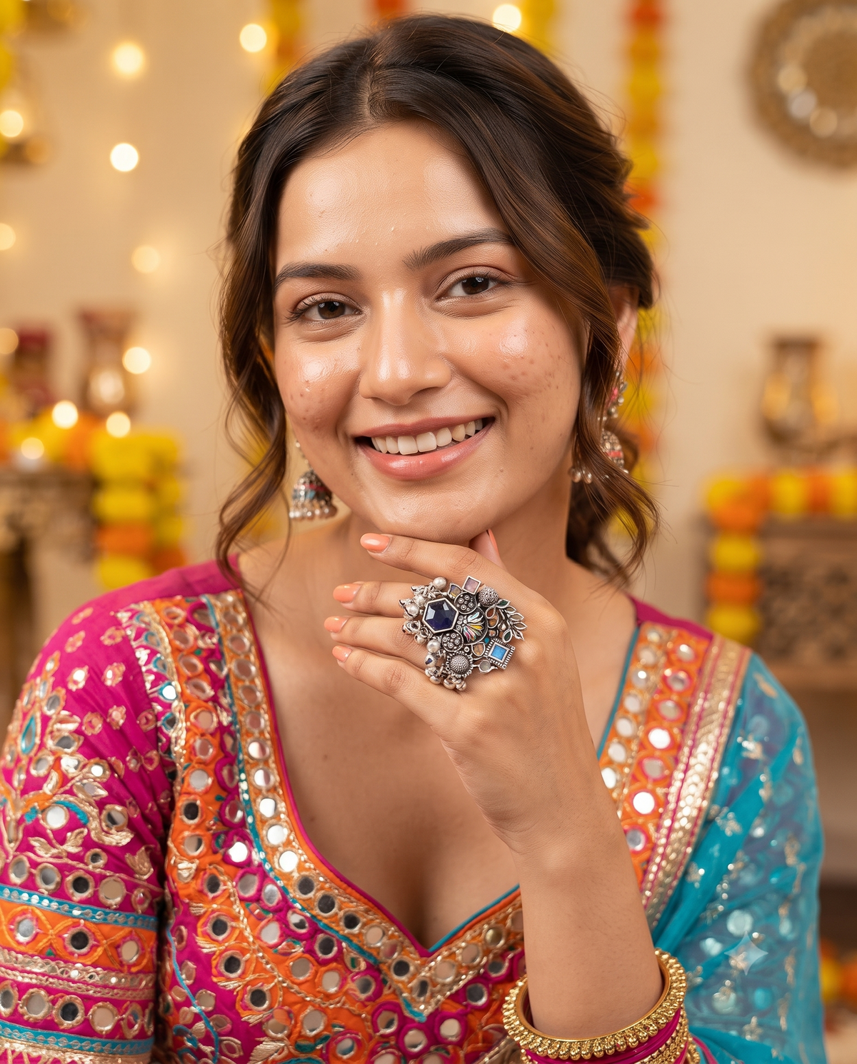 Navratri Raas Ring 109 -Blue
