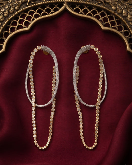 Eternal Loop Gold - American diamond earrings