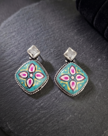 Combo Ziya Mor Phool Earrings