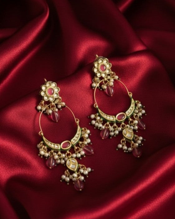 Noori Chaandbali - Dark Pink