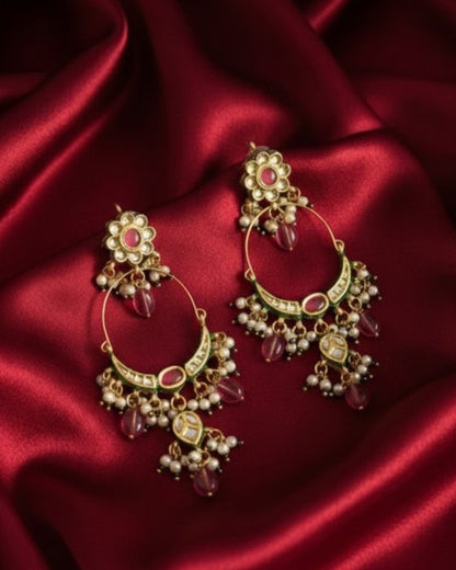 Noori Chaandbali - Dark Pink