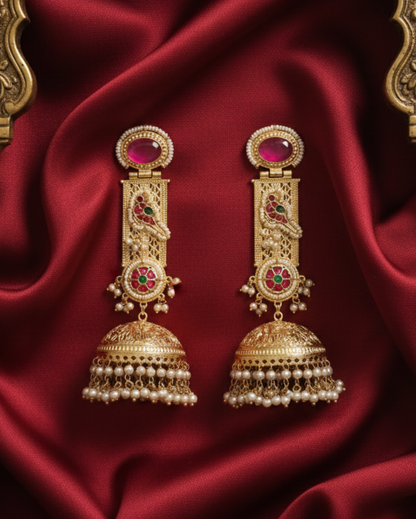 Gulistan Jhumka - Pink