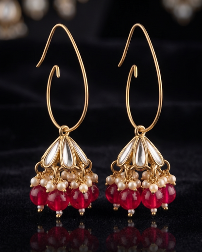 Phool Jhumki Red