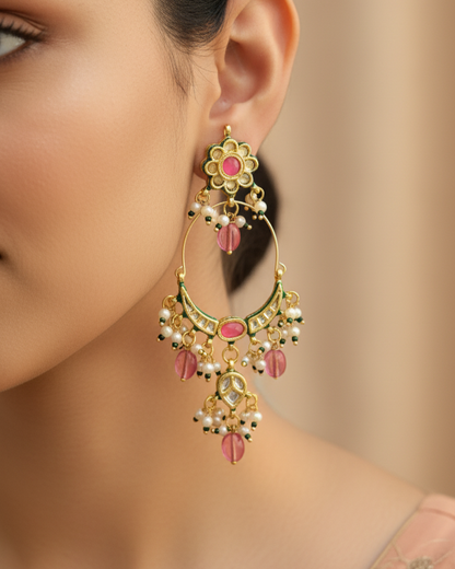 Noori Chaandbali - Dark Pink