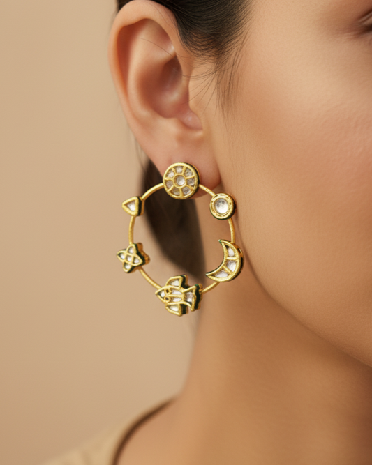 Nakshatra Hoops - White