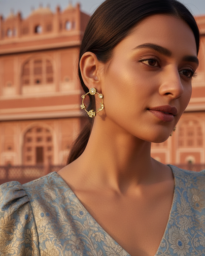 Nakshatra Hoops - White