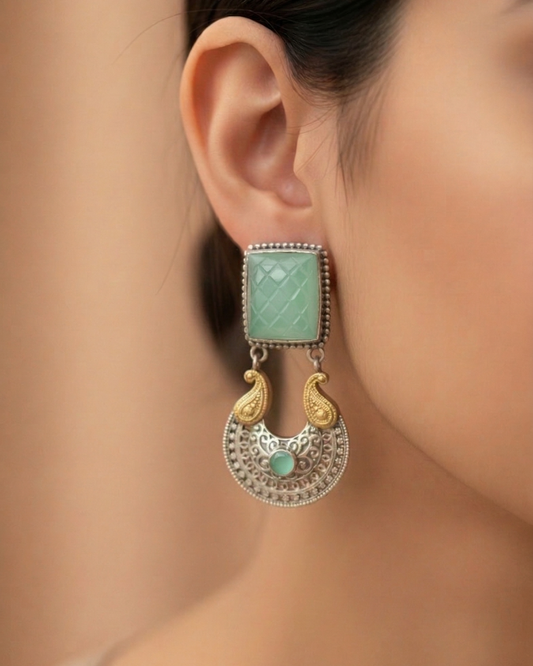 Padmavati Crescent Drops - Mint Green