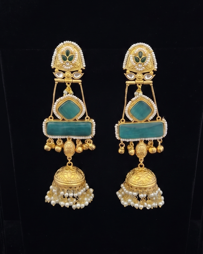 Gulnaar Jhumka - Green