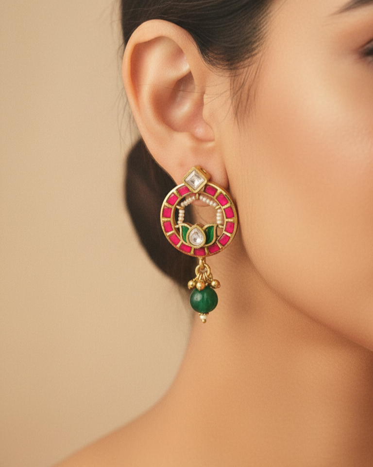 Kamal Sarovar Tops - Red Green