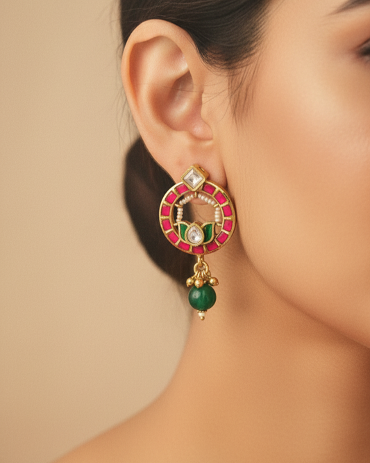 Kamal Sarovar Tops - Red Green