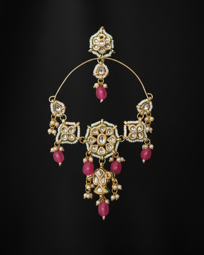 Sunehri Chaandbali - Dark Pink