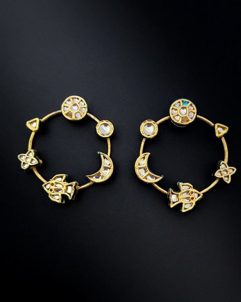 Nakshatra Hoops - White
