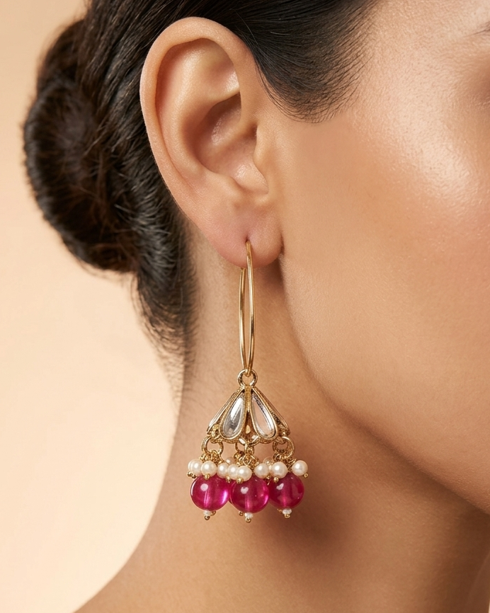Phool Jhumki Red