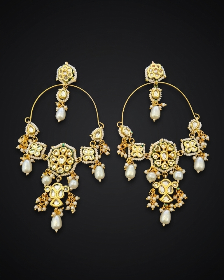 Sunehri Chaandbali - White