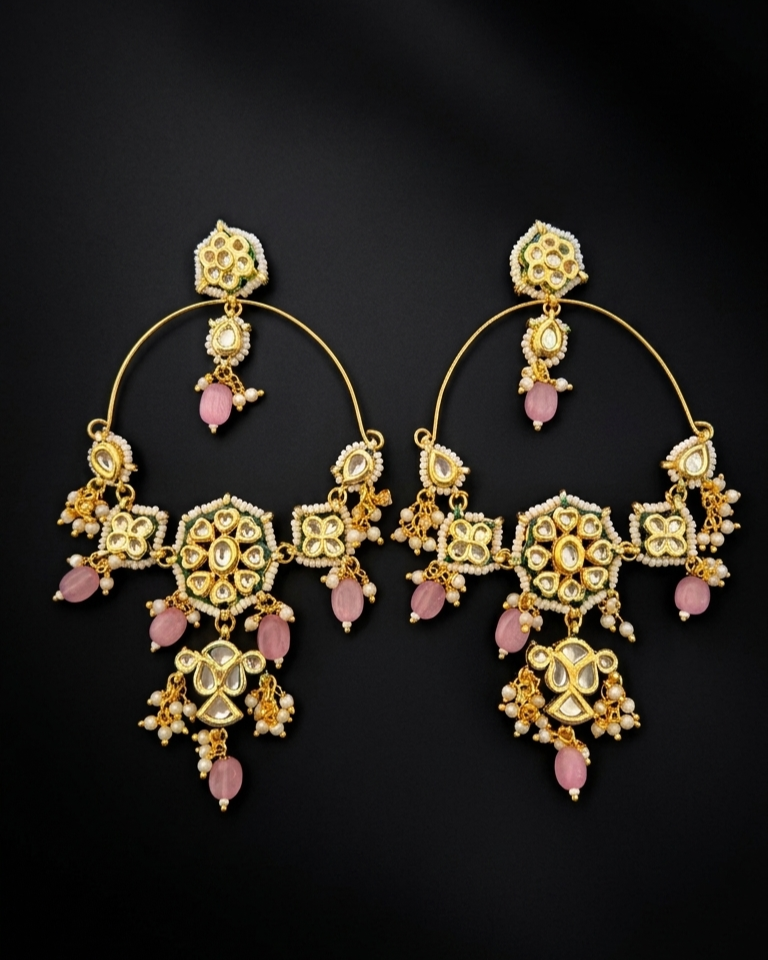 Sunehri Chaandbali - Pink
