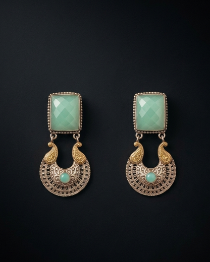 Padmavati Crescent Drops - Mint Green