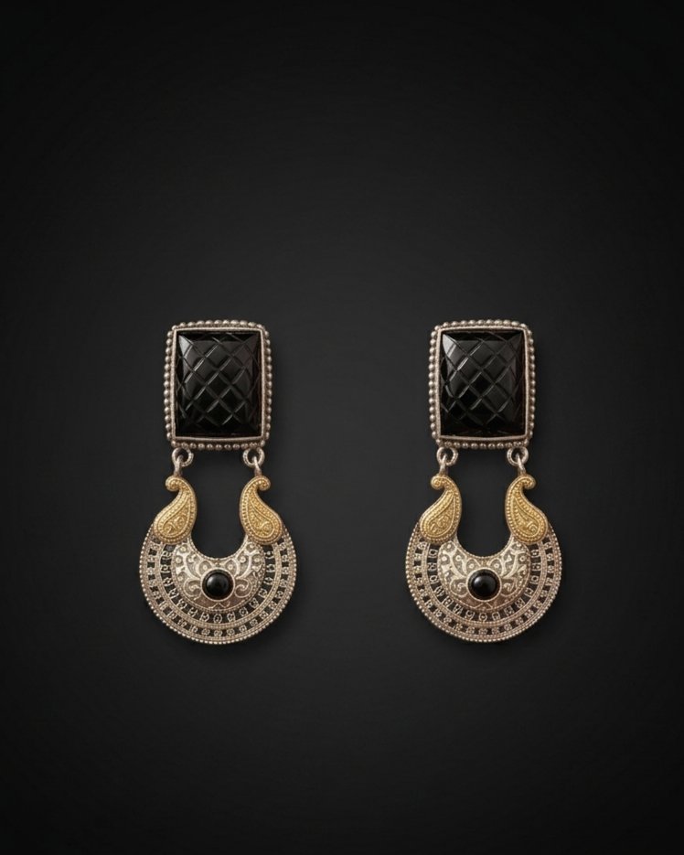 Padmavati Crescent Drops - Black