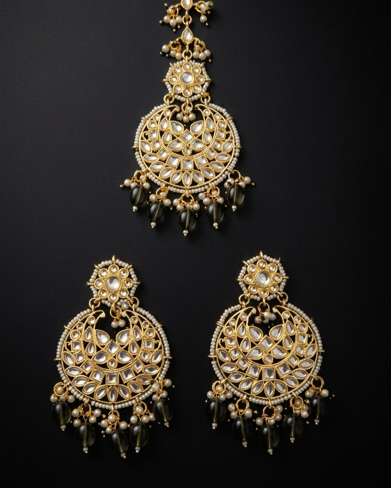 Maang Tika + Earrings Set