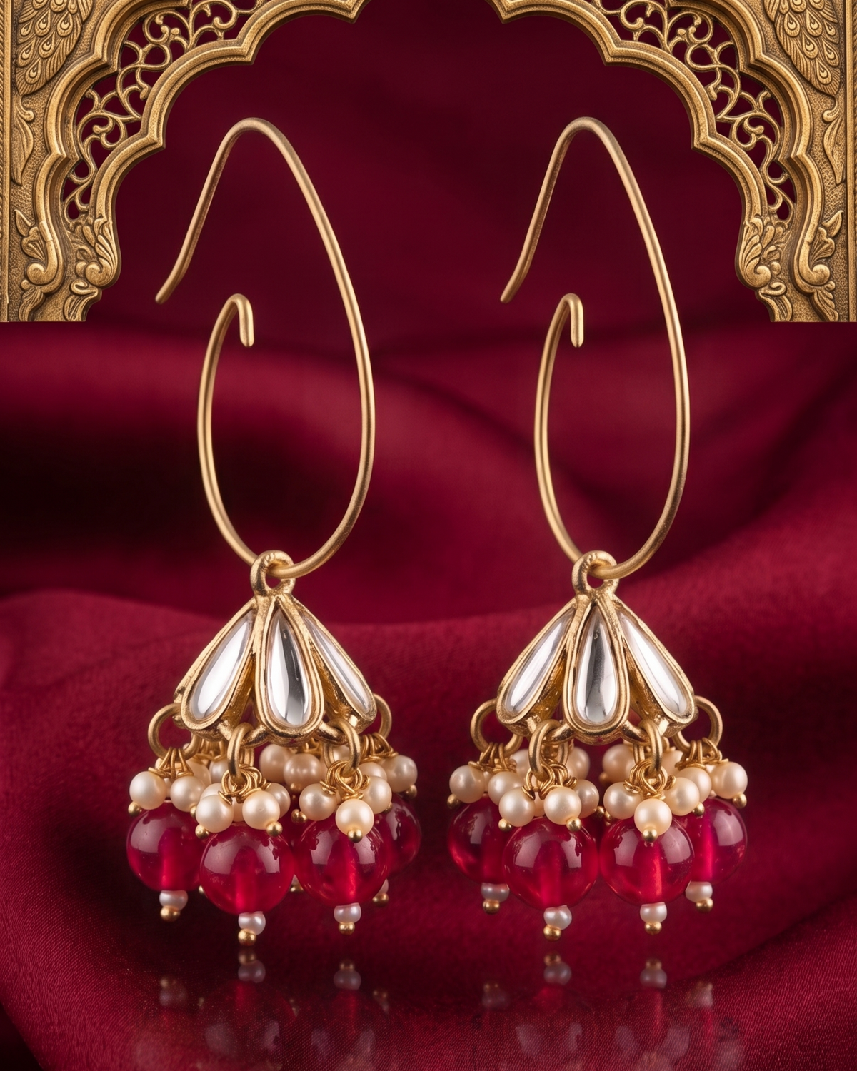 Phool Jhumki Red