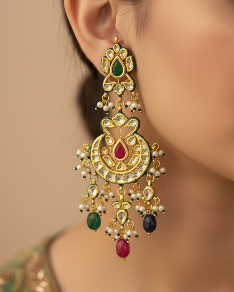 Padma Mohar Chaandbali - Multicolour