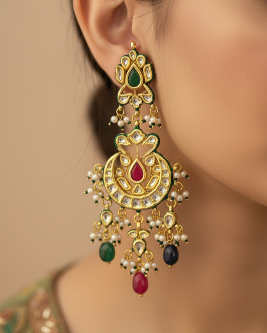 Padma Mohar Chaandbali - Multicolour