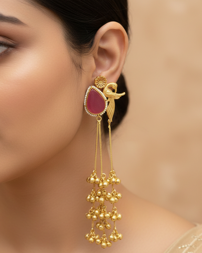 Chhanak Mor Dangler - Pink
