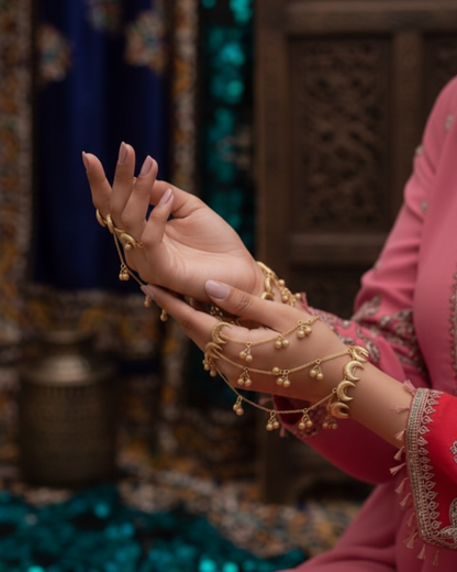 Palak Tiwari Inspired Chandrika Jaal Hathphool (1 pair 2 pieces)