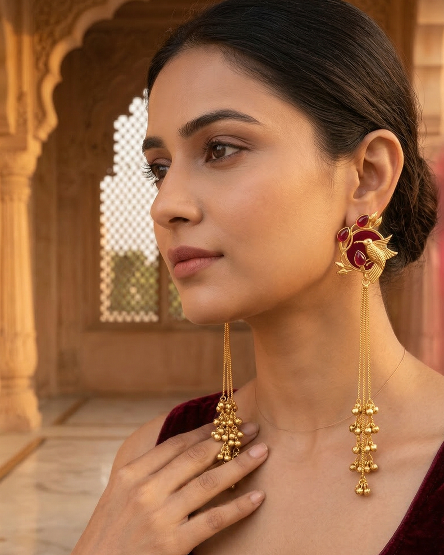 Pallavi Pakshi Latkan - Red