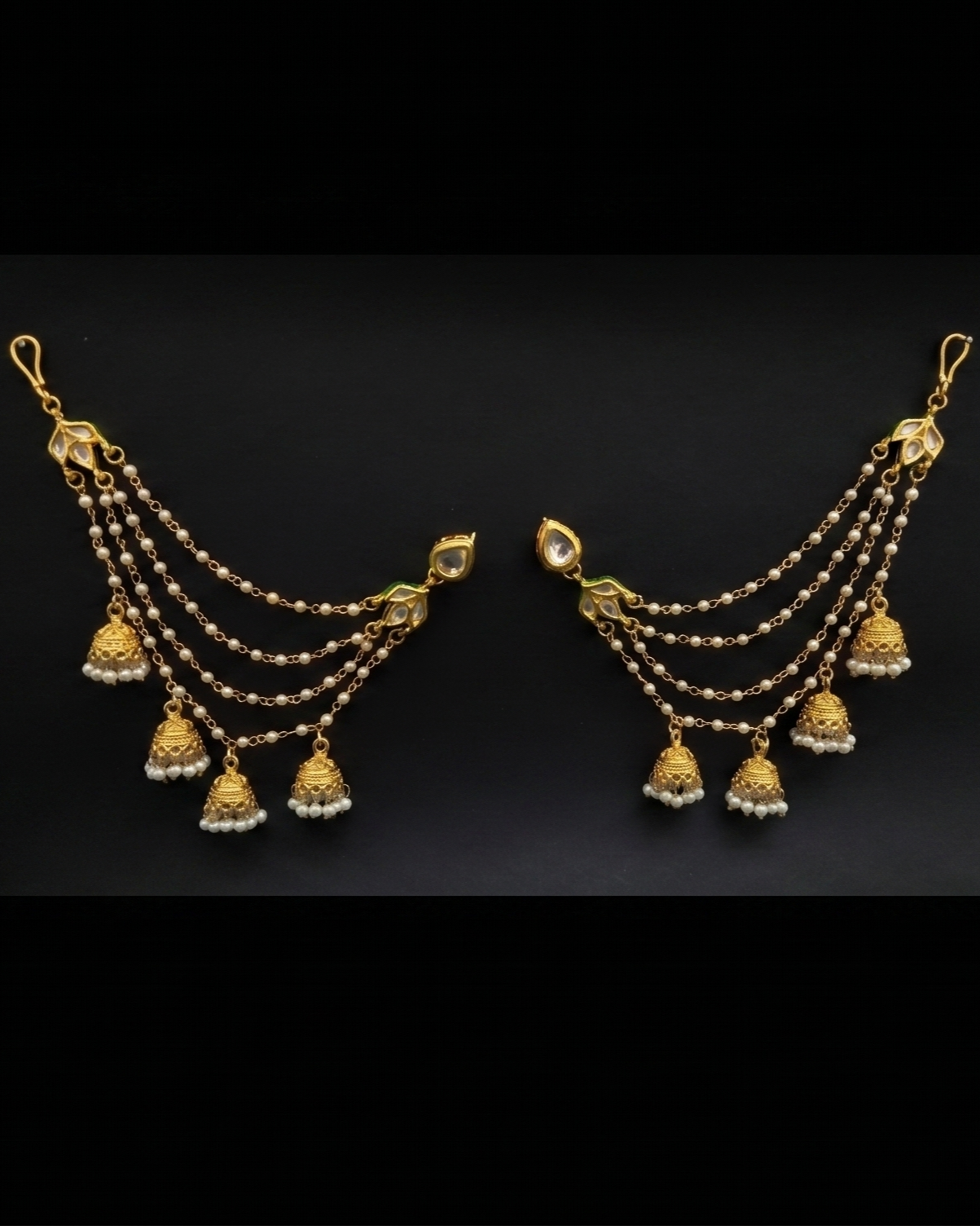 Pearl Jhumka Kesh Chain