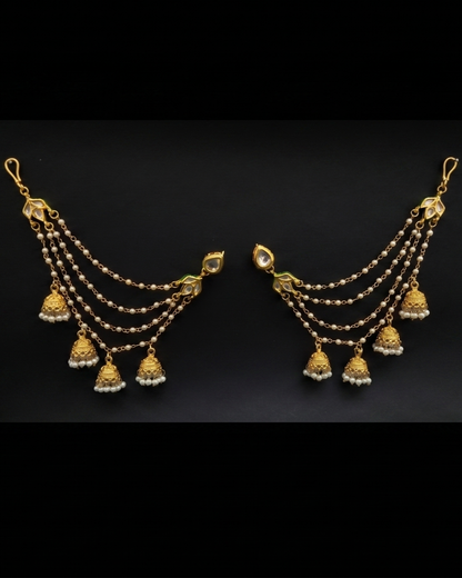 Pearl Jhumka Kesh Chain