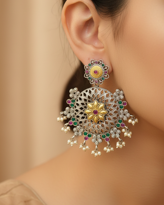 Blooming Mandala Chandbali